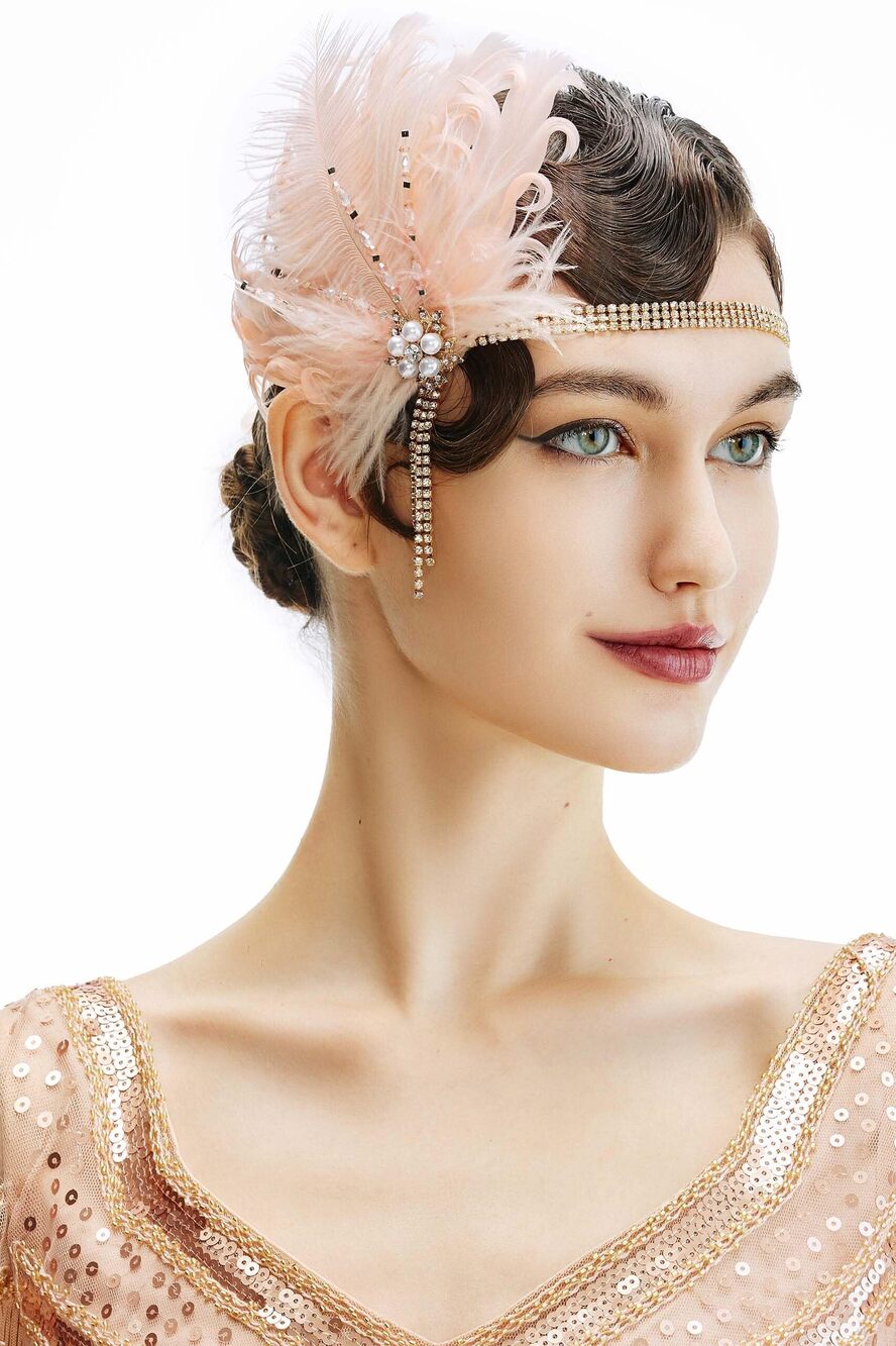 9930 Flapper Headpiece - Roaring 20s Headband 1920s Gatsby Headpiece